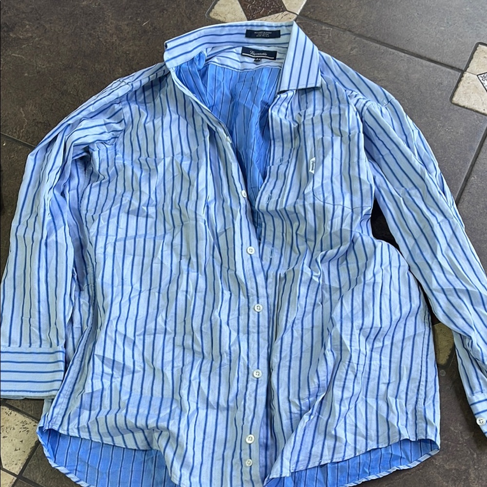 Blue Casual Button Down Shirt